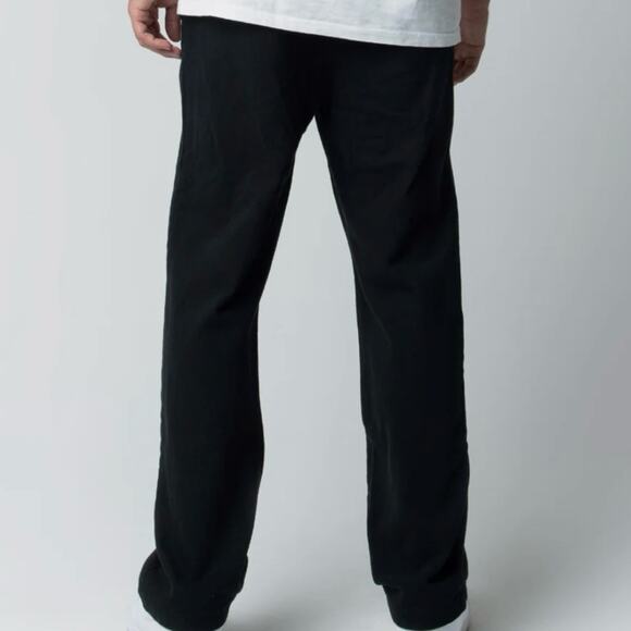 TALENTLESS Pitch Black Tapered Cotton Fleece Comfy Sweatpant Bottoms Size Medium - Picture 11 of 12